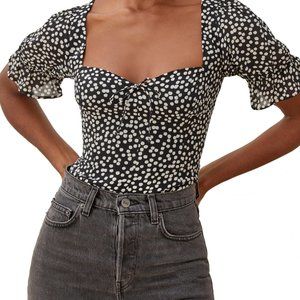 Reformation Delevan Top in Pearls